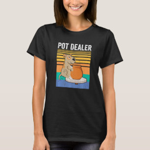 Pot Dealer Pottery Vintage Dog Potter Sculpting T-Shirt