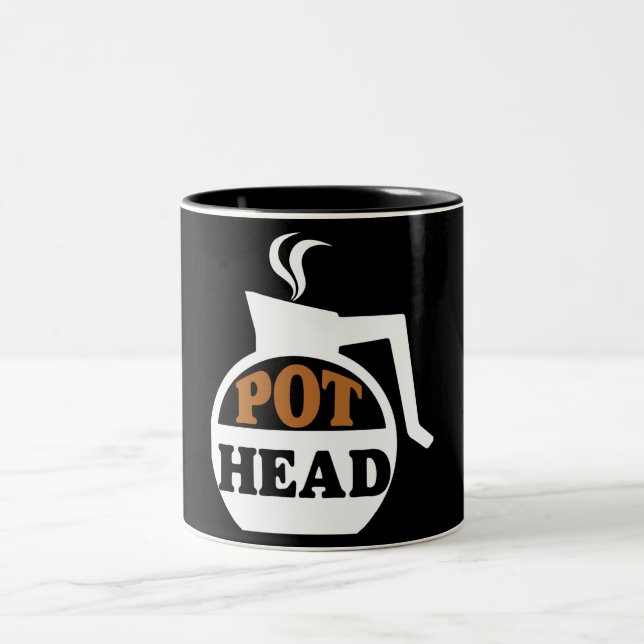 Pot Head/Coffee Two-Tone Coffee Mug (Center)