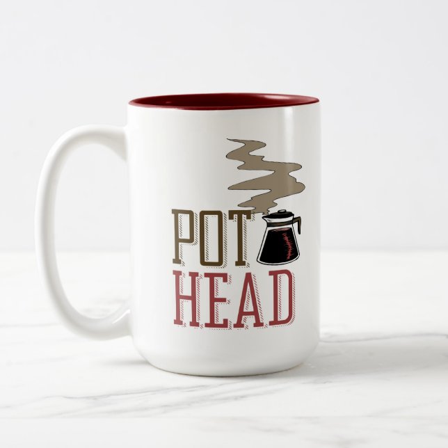 Pot Head Two-Tone Coffee Mug (Left)