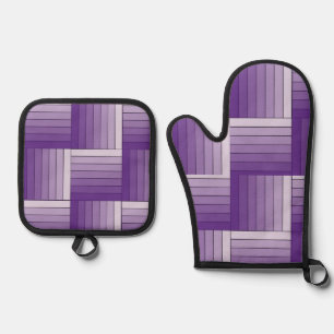 Pot Holder Set - Purple Shaded Ribbon Weave