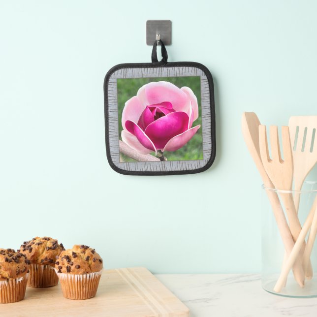 Pot Holder with Beautiful Pink Magnolia (Insitu(Hanging))