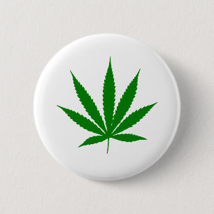 Pot leaf 2 inch round button