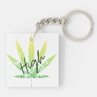 Pot leaf keychain