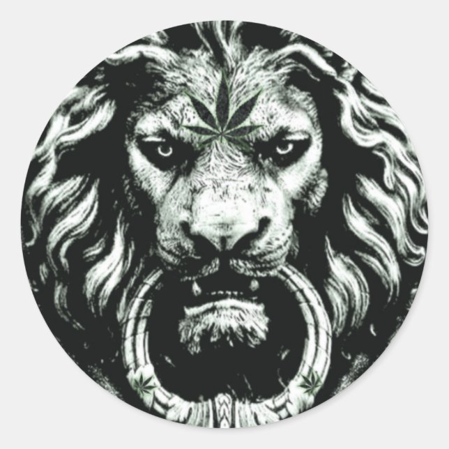 Pot Leaf Lion Sticker (Front)