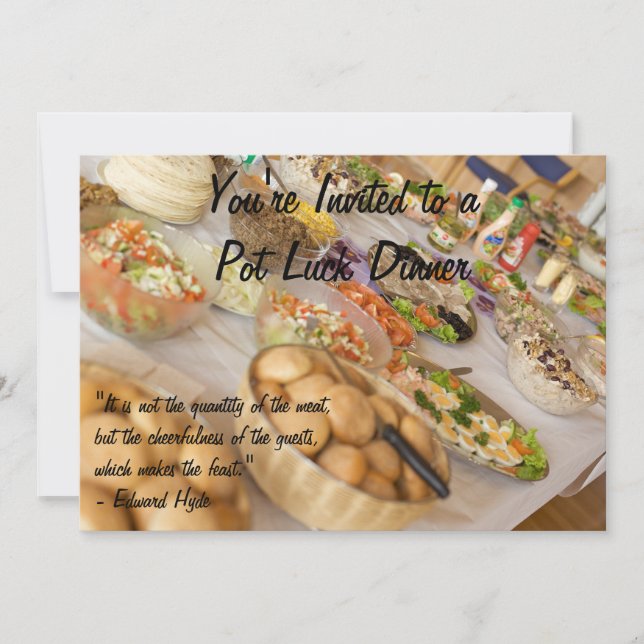 Pot Luck Dinner Invitation (Front)