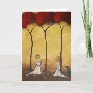 Pot lunatique de carte de voeux de coeurs