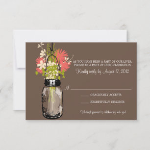 Pot Mason Jar et Fleurs des champs RSVP