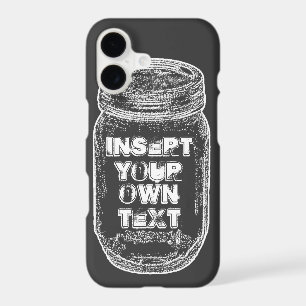 Pot Mason Jar Style Tableau Noir pour Insérer Votr