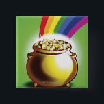 Pot of gold and rainbow 2 inch square button<br><div class="desc">AssetID: 200534983-001 / New Vision Technologies Inc / Pot of gold and rainbow</div>