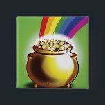 Pot of gold and rainbow 2 inch square button<br><div class="desc">AssetID: 200534983-001 / New Vision Technologies Inc / Pot of gold and rainbow</div>