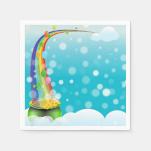 Pot of Gold and Rainbow Napkin