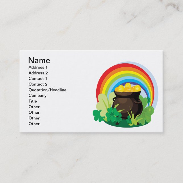 Pot Of Gold Business Card (Front)