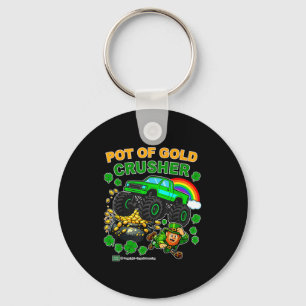 Pot of gold crusher monster truck st. patrick’s da keychain