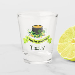 Pot of Gold Happy St. Patrick's Day Shot Glass