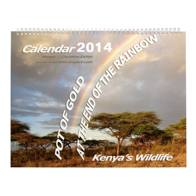 POT OF GOLD Kenya's Wildlife Calendar 2014 (2-Pg.) (Cover)