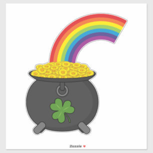 Pot of Gold Rainbow Cartoon