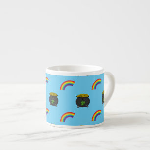 Pot of Gold Rainbow Cartoon Espresso Cup