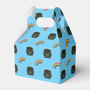 Pot of Gold Rainbow Cartoon Favor Box