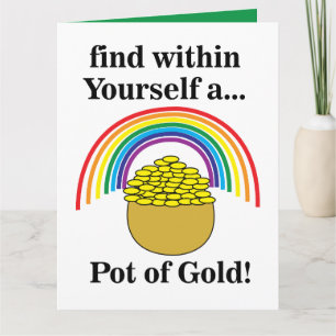 Pot Of Gold Within Yourself Saint Patrick's Day  Card