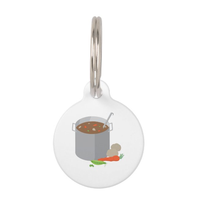 Pot Of Soup Pet Tag (Front)