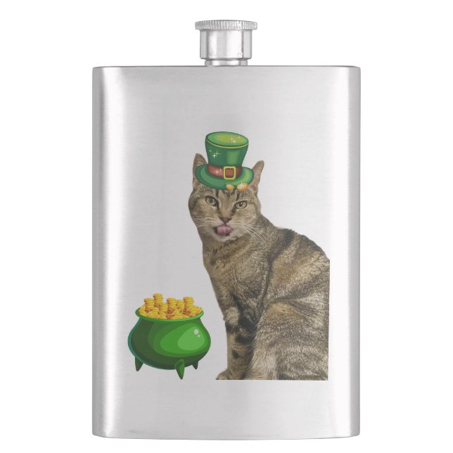 Pot O'Gold Indigo Hip Flask (Front)
