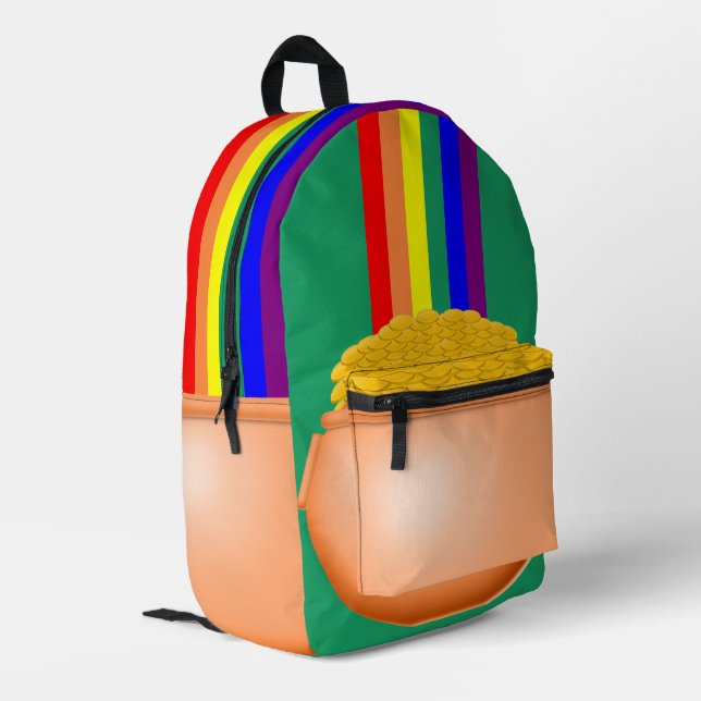 Pot O'Gold -  Printed Backpack (Back Corner Left)