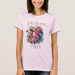Pot Pro Pink Watering Can Garden T-Shirt