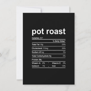 Pot Roast Nutrition Facts Funny Thanksgiving Chris Invitation