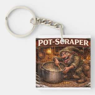 Pot Scraper Icelandic Yule Lad  Keychain