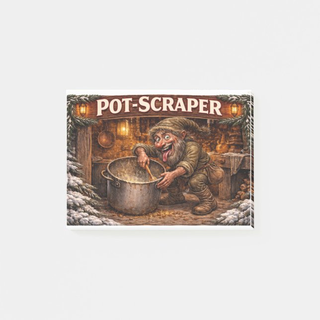 Pot Scraper Icelandic Yule Lad  Post-it Notes (Front)