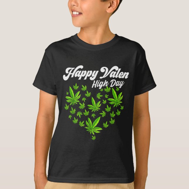 Pot Smoking Valentines Day Shirt Gift Idea Couples (Front)