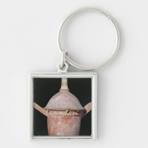 Pot with a scene of women bathing keychain