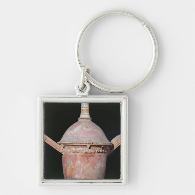 Pot with a scene of women bathing keychain (Front)