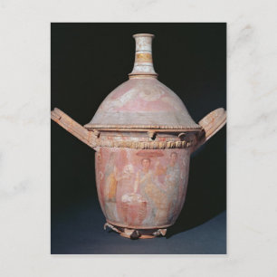 Pot with a scene of women bathing postcard