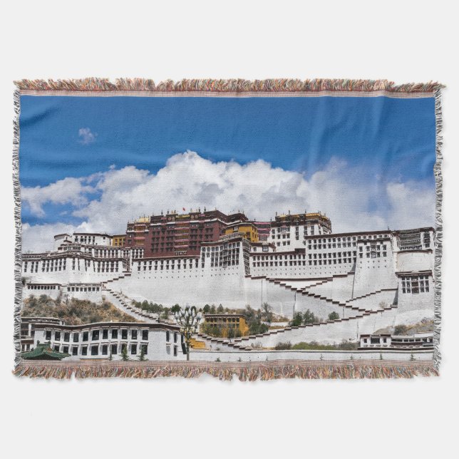 Potala palace in Lhasa - Tibet Throw Blanket (Front)