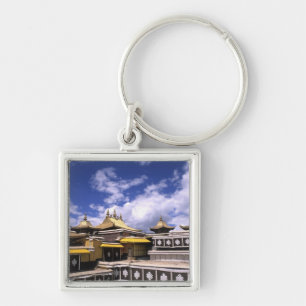 Potala Palace inside with steeples at the home Keychain