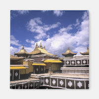 Potala Palace inside with steeples at the home