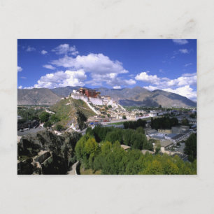 Potala Palace on mountain range from aher Postcard
