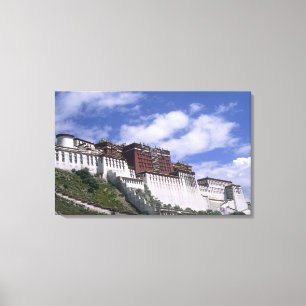 Potala Palace on mountain the home of the Dalai Canvas Print