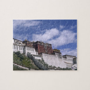 Potala Palace on mountain the home of the Dalai Jigsaw Puzzle