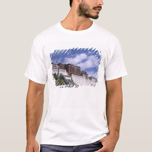 Potala Palace on mountain the home of the Dalai T-Shirt (Front)