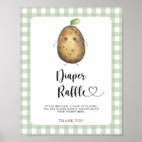 Potato baby shower - diaper raffle
