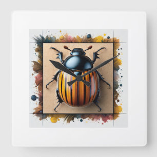 Potato Beetle 300724IREF232 - Watercolor Square Wall Clock