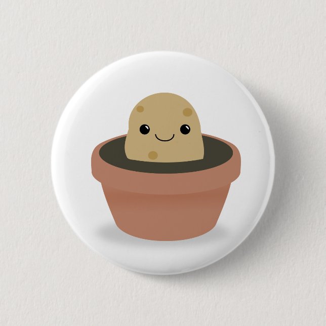 Potato Character 2 Inch Round Button (Front)