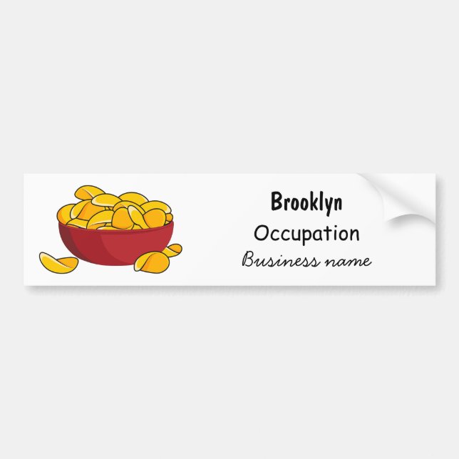 Potato chip cartoon illustration bumper sticker (Front)