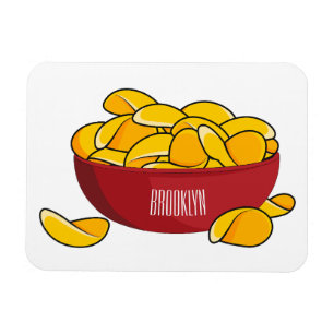 Potato chip cartoon illustration  magnet
