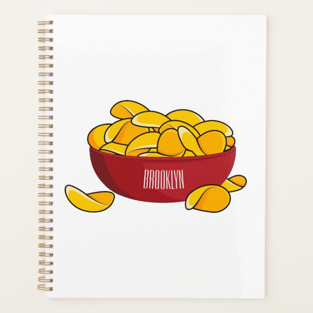 Potato chip cartoon illustration  planner (Front)