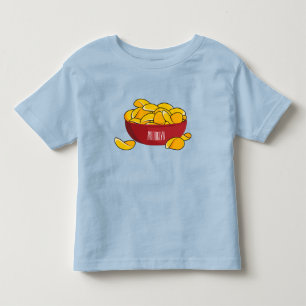 Potato chip cartoon illustration toddler t-shirt