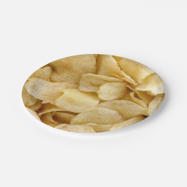 Potato chip paper plates fun foodie plates (Angled)