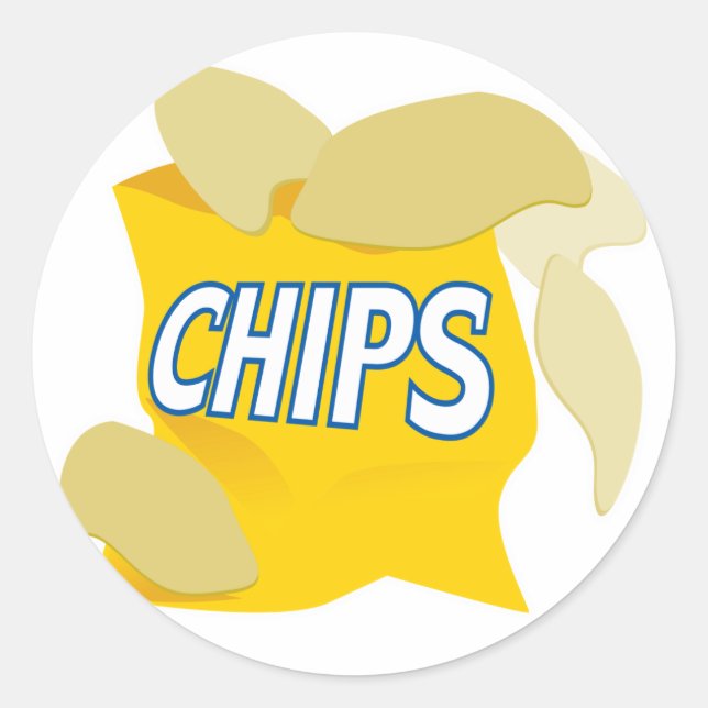 potato chips classic round sticker (Front)